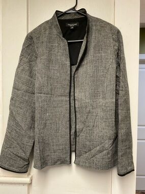 Perceptions Men’s Heathered Grey Open Cardigan Jacket